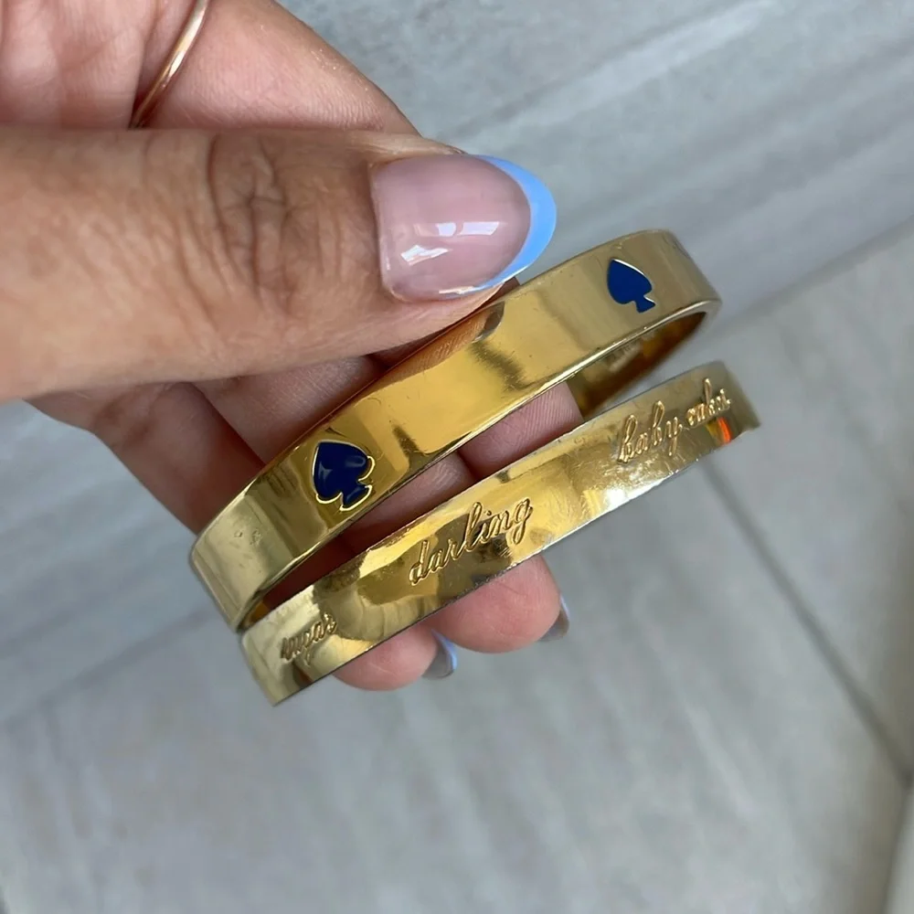 Two Kate Spade Gold Bangles ♠️ - Picture 1 of 4